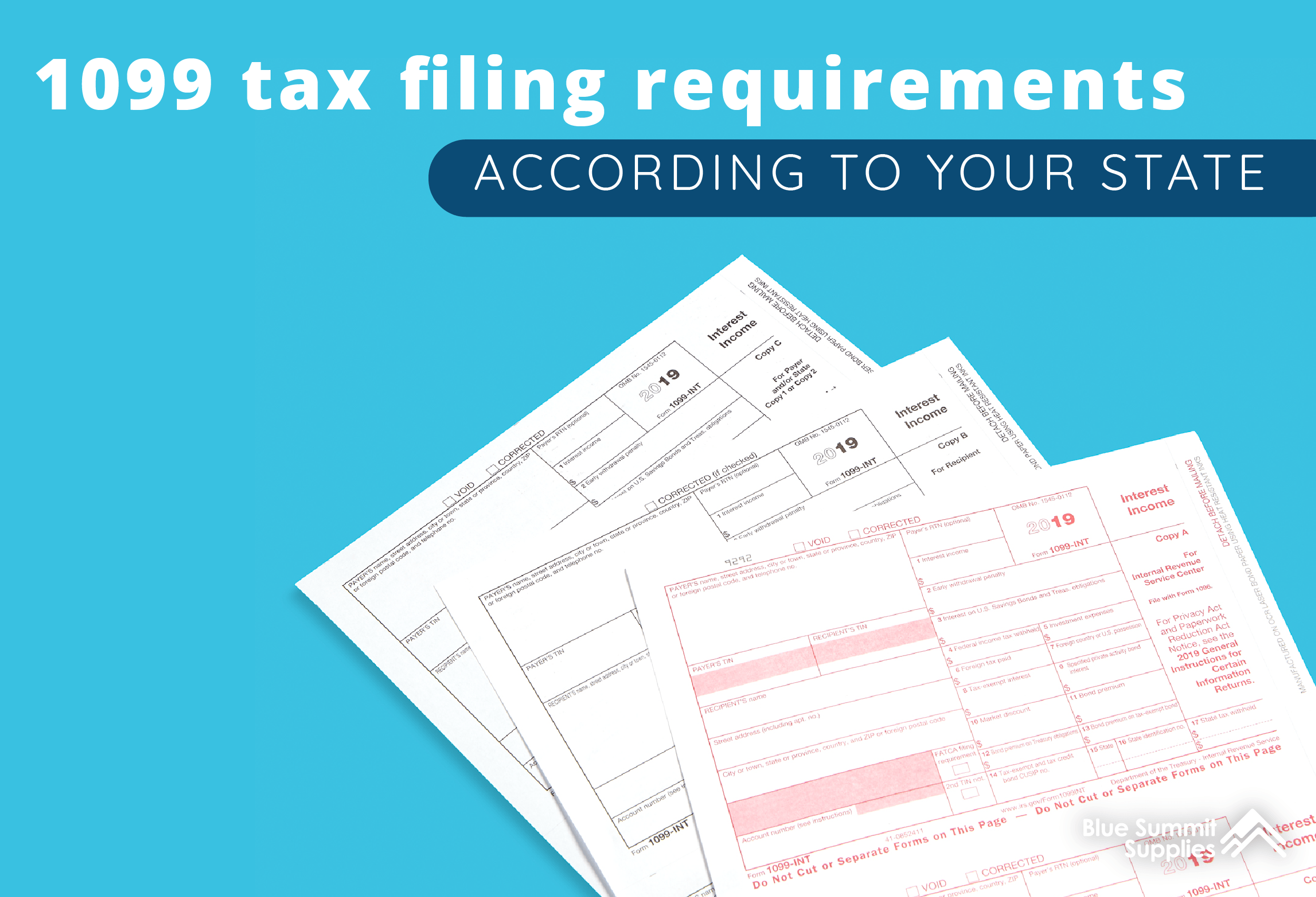 1099 Tax Filing Requirements According to Your State