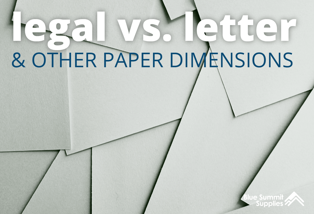 Letter Vs. Legal Paper - Bindertek