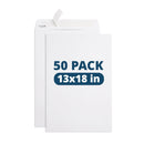 Blue Summit 50 White Catalog Envelopes - 28lb - 13 x 17.7 inch - Security Tinted, Strong Self Seal Blue Summit Supplies 