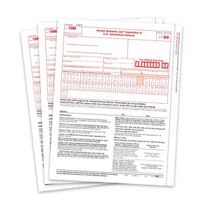 2024 Blue Summit Supplies 1096 Transmittal Tax Forms Summary Laser Forms, Compatible with QuickBooks and Accounting Software, 25 Pack 1096 Forms Blue Summit Supplies 