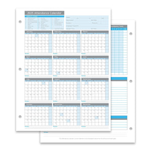 Blue Summit Supplies Employee 2025 Attendance Sheets, Hole Punched, 50 Pack Sign-In Logs Blue Summit Supplies 