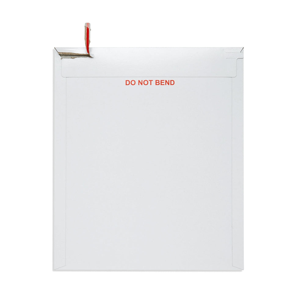 Blue Summit 12.75” x 15” Self-Seal Rigid Document Mailers Stay, 25 Pack of Flat White Cardboard Envelopes, “Do Not Bend”, 25 Mailing Envelopes for Businesses Blue Summit Supplies 