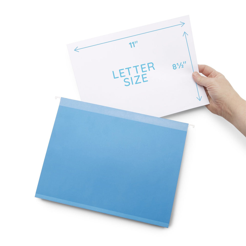 Blue Summit Supplies Legal Size Hanging File Folders, Legal Size, 25  Reinforced Hang Folders, Designed for Home and Office Color Coded File