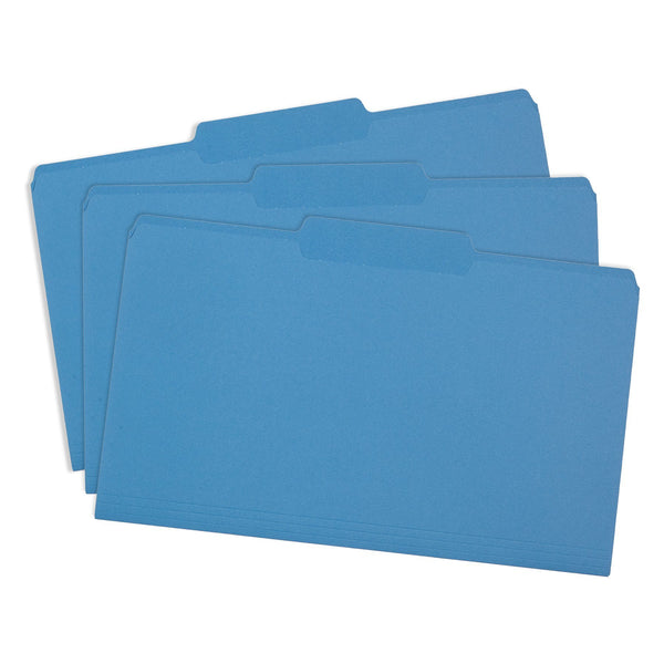 Blue Summit Supplies Blue Legal File Folders, Legal Size, 1/3 Cut Tab,  Great for Organizing and Easy File Storage, File Folders 100 Count
