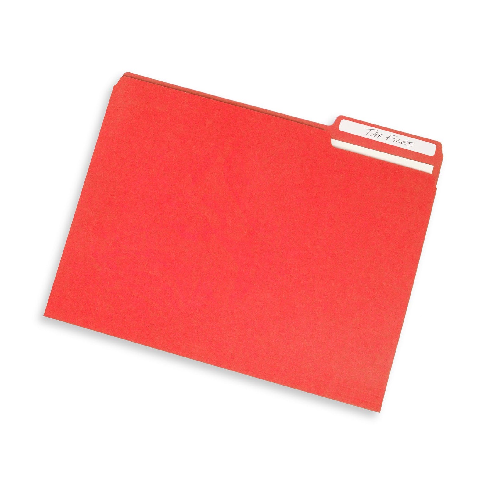 Blue Summit Supplies File Folders, Letter, 1/3 Tab, Red, 100/Pack