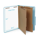 Classification Folders with 2 Dividers, Legal Size, Light Blue, 30 Count Folders Blue Summit Supplies 