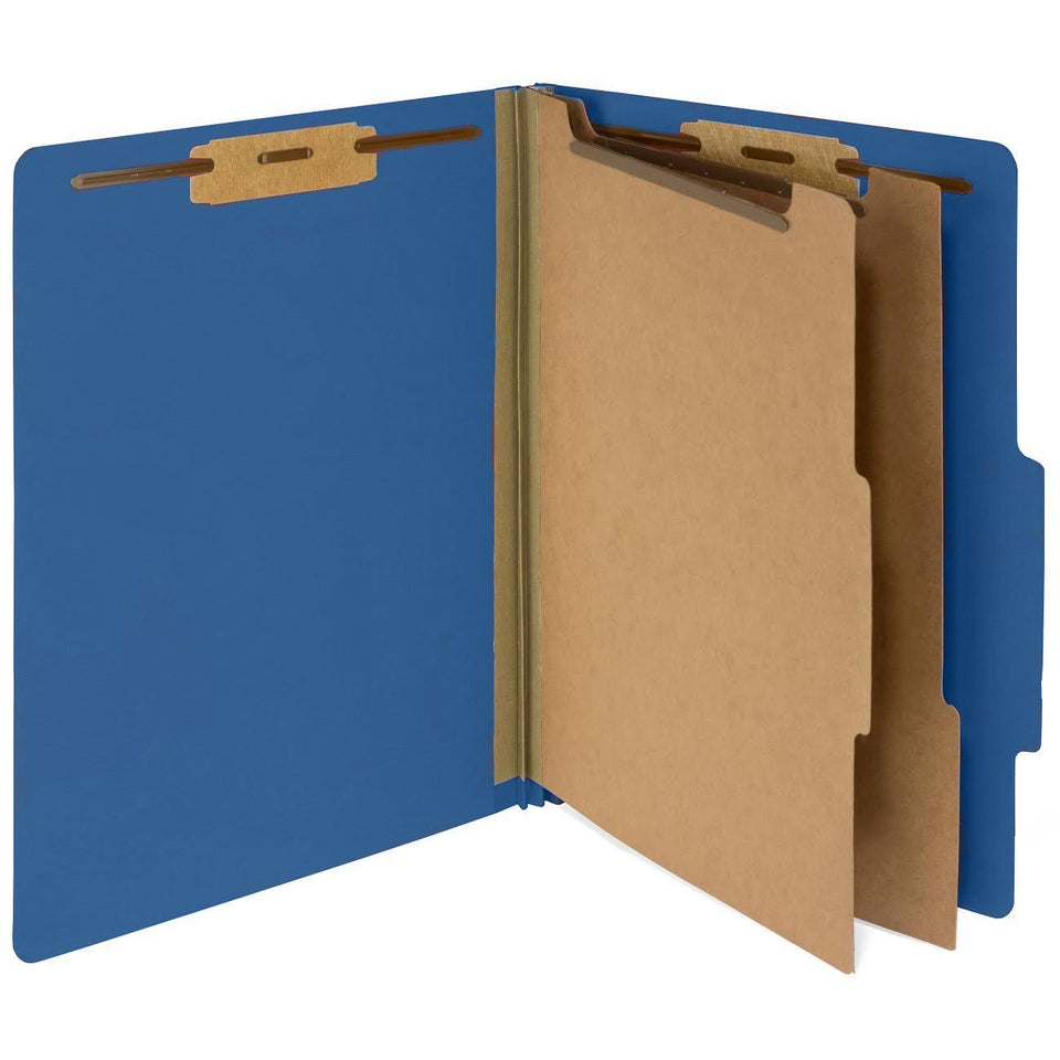 Blue Summit Supplies Classification Folders, Letter Size, 2-Divider, T