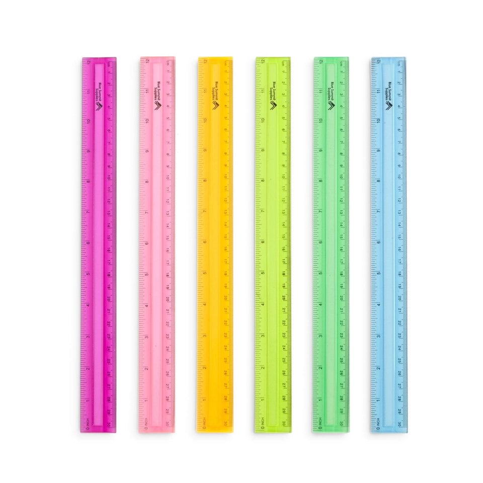 14 Packs 6 inch Small Rulers for Kids,Plastic School Ruler with Inches and Centimeters,Assorted Colors Kids Ruler for School